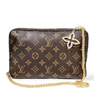 ✨ Louis Vuitton ✨ monogram trousse toilette 23 clutch converted to crossbody